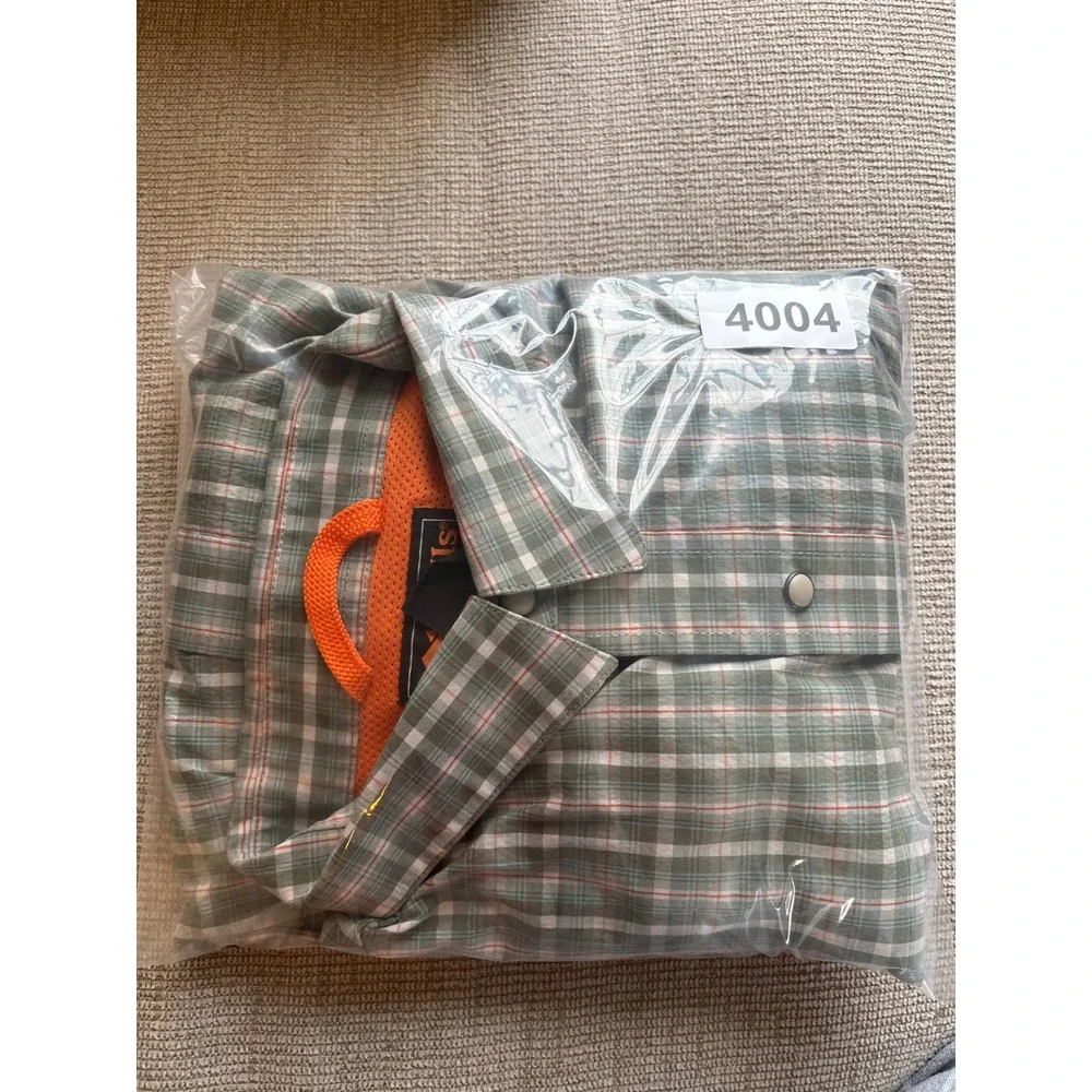 Walls Men's Size Large UPF 50+ Outdoor Plaid Pearl Snap Long Sleeve Casual Shirt